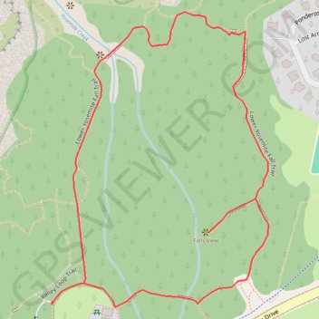 Lower Yosemite Falls Loop trail, distance, elevation, map, profile, GPS track