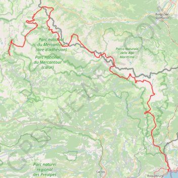 GR 52 De Entraunes à Menton (Alpes-Maritimes) (2021) trail, distance, elevation, map, profile, GPS track