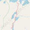Section of Powwow Trail from Mirror Lake to Lake Three trail, distance, elevation, map, profile, GPS track