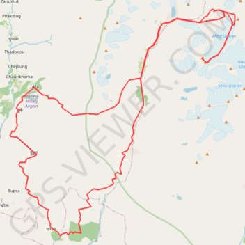 Mera Peak trail, distance, elevation, map, profile, GPS track