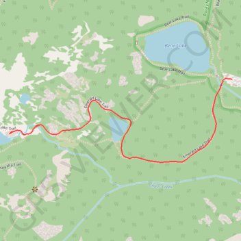 Dream Lake via Nymph Lake trail, distance, elevation, map, profile, GPS track