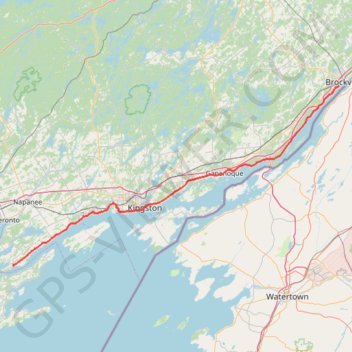 Adolphustown - Brockville trail, distance, elevation, map, profile, GPS track