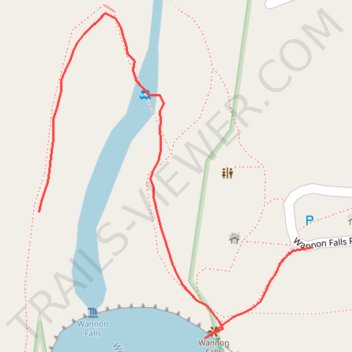 Wannon Falls trail, distance, elevation, map, profile, GPS track
