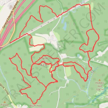 Moose Hill Wildlife Sanctuary Trail Run trail, distance, elevation, map, profile, GPS track