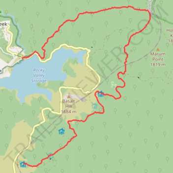 Rocky Valley Storage to Cope Hut in Austalian Alps trail, distance, elevation, map, profile, GPS track