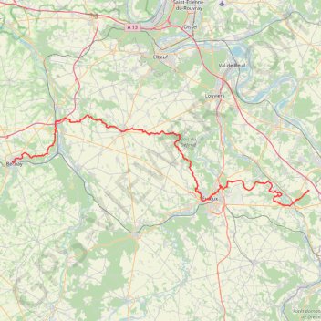 GR®26 De Douains à Bernay (Eure) (2023©gr-infos.com) trail, distance, elevation, map, profile, GPS track