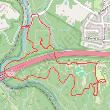 Howard County Trail Running trail, distance, elevation, map, profile, GPS track