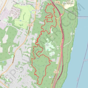 Alpine & Rockleigh trail, distance, elevation, map, profile, GPS track