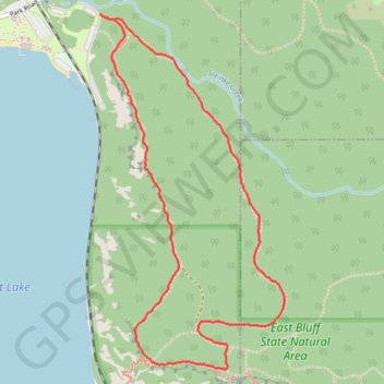 East Bluff Woods Trail and East Bluff Trail Loop via Devil's Door in Devil's Lake State Park trail, distance, elevation, map, profile, GPS track