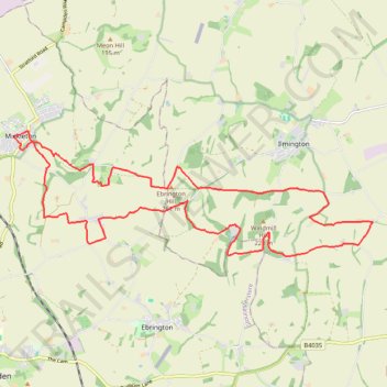 Mickleton Hills trail, distance, elevation, map, profile, GPS track