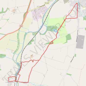 Low Hutton loop trail, distance, elevation, map, profile, GPS track