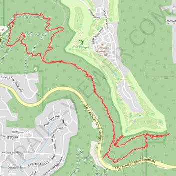 Jones Valley Loop, Bailey Cove, Fanning, Scout, and in-progress Bailey Cove extension trails trail, distance, elevation, map, profile, GPS track