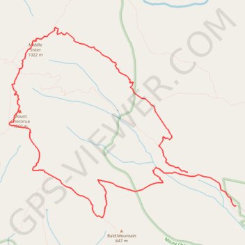 Middle Sister and Mount Chocorua Loop trail, distance, elevation, map, profile, GPS track