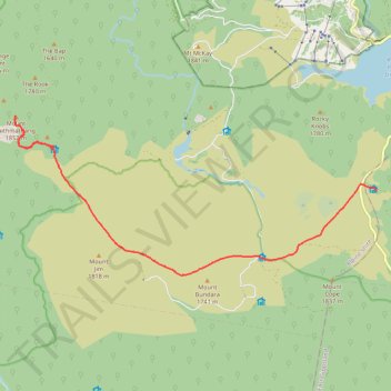 Cope Hut to Mount Jaithmatang and Tawanga Huts in Autralian Alps trail, distance, elevation, map, profile, GPS track