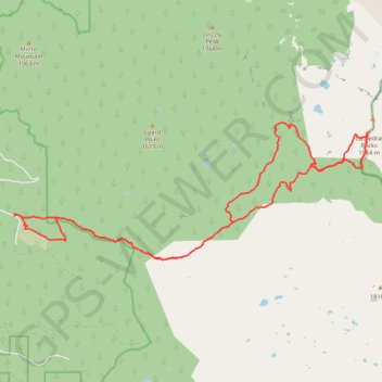 Cathedral Rocks Loop via Bingham Ridge trail, distance, elevation, map, profile, GPS track