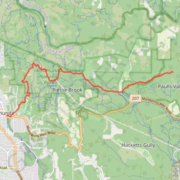 01Bib_Kalamunda to Hewett Hill Campsite trail, distance, elevation, map, profile, GPS track