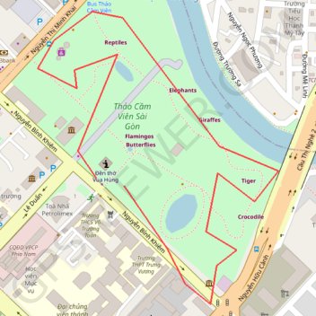 Ho Chi Min Zoo trail, distance, elevation, map, profile, GPS track