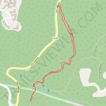 Glen Falls Trail trail, distance, elevation, map, profile, GPS track