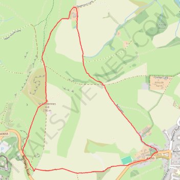 Footpaths and bridleways - St Catherines Down, Isle of Wight trail, distance, elevation, map, profile, GPS track